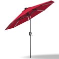 thumbnail image 3 of Gymax 9 FT Patio Imperméable Parapluie Solaire LED Lumière Tilt Rouge, 3 of 10
