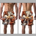 thumbnail image 3 of luoweisi Men's Beach Shorts Quick Dry Swim Trunks with Mesh Lining Starfish L, 3 of 5
