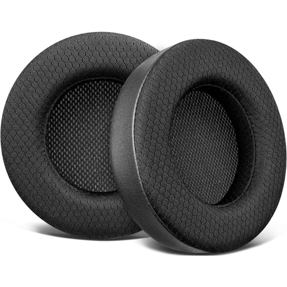 SOULWIT Ear Pads Replacement for Corsair Virtuoso RGB Wireless XT SE Gaming Headset, Earpads Cushions with Mesh Fabric, High-Density Noise Isolation Foam, Added Thickness - Black