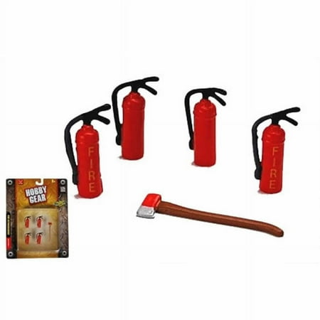 Fire Extinguishers and Axe 1/24th Scale Tools Phoenix Toys