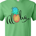 thumbnail image 4 of Inktastic Aloha- in Cursive with Pineapple Rainbow Colors T-Shirt, 4 of 5
