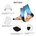 thumbnail image 4 of Pofeuu Pixel Desert Landscape Print Crew Socks, Adult Running Hiking Socks for Youth and Adult, 4 of 7