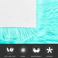 thumbnail image 5 of Softlife Shaggy Faux Rug,Luxury Fluffy Carpet For Living Room,Bedroom,Nursery Room,2'x3',Teal Blue, 5 of 7