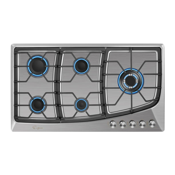 Empava 36" 5 Italy Sabaf Burners Stove Top Gas Cooktop Stainless Steel LPG/NG Convertible EMPV