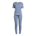 thumbnail image 5 of Jaclyn Women's Crew Neck T-Shirt and Joggers, 2-Piece Set, 5 of 5
