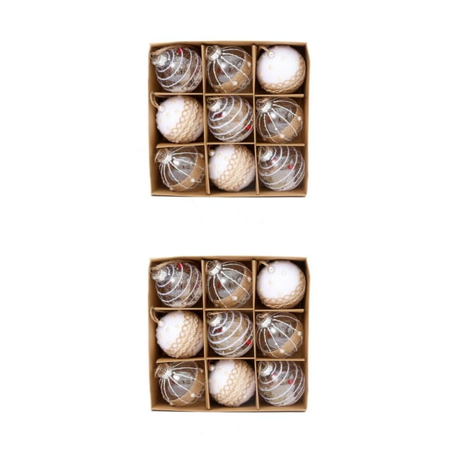 Decodeary Christmas Hanging Ball Tree Trinket For Festive Decorations Christmas Themed 2 2Set