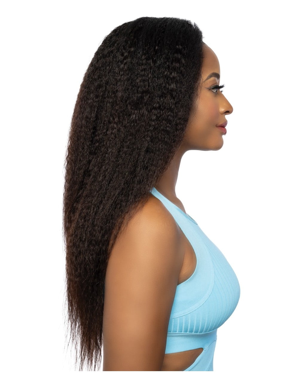 Pristine Brazilian Virgin Remy 100% Human Hair Bundle Extension NEON KINKY STRAIGHT 16" (NATURAL BLACK)