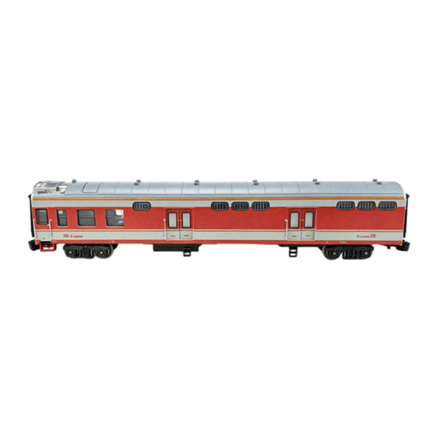 Milaget 1/75 Scale Train Baggage Car Model Carriage Model Souvenir Realistic Collectible Red