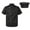 Black+Hat, variant on Men's Short Sleeve Button Chef Coat Jacket Kitchen Cook Shirt Uniforms for Food Service 6816#White M