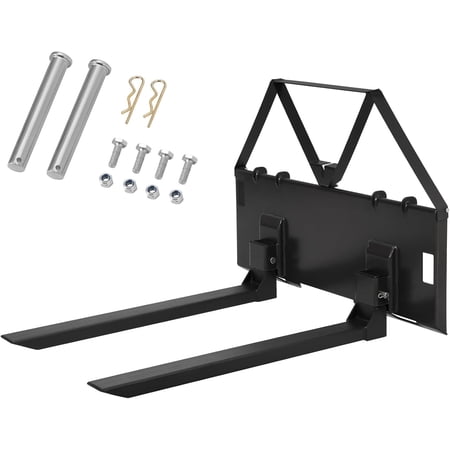 Yesurprise 46Inches Heavy-Duty Tractor Pallet Forks 3200lbs Capacity Quick Attach Bucket Forks with Hitch Ball Versatile Loader Forks for Farms Warehouses and Construction Sites