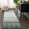 thumbnail image 4 of Haperlare Moroccan Area Rug Washable Living Room Rug Non-Slip Stain-Resistant Area Rug Bohomian Geometric Accent Rug, 2' x 6' Gray, 4 of 6