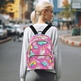 thumbnail image 7 of Fashion Quilted Backpack for Women Lightweight Travel Daypack Casual Bag for Shopping Travel Unicorns and Clouds S, 7 of 7