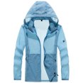 thumbnail image 1 of CVLIFE Mens Quick Dry Jackets Full Zip Sun Protection Shirts Summer Top Light Blue XL, 1 of 3