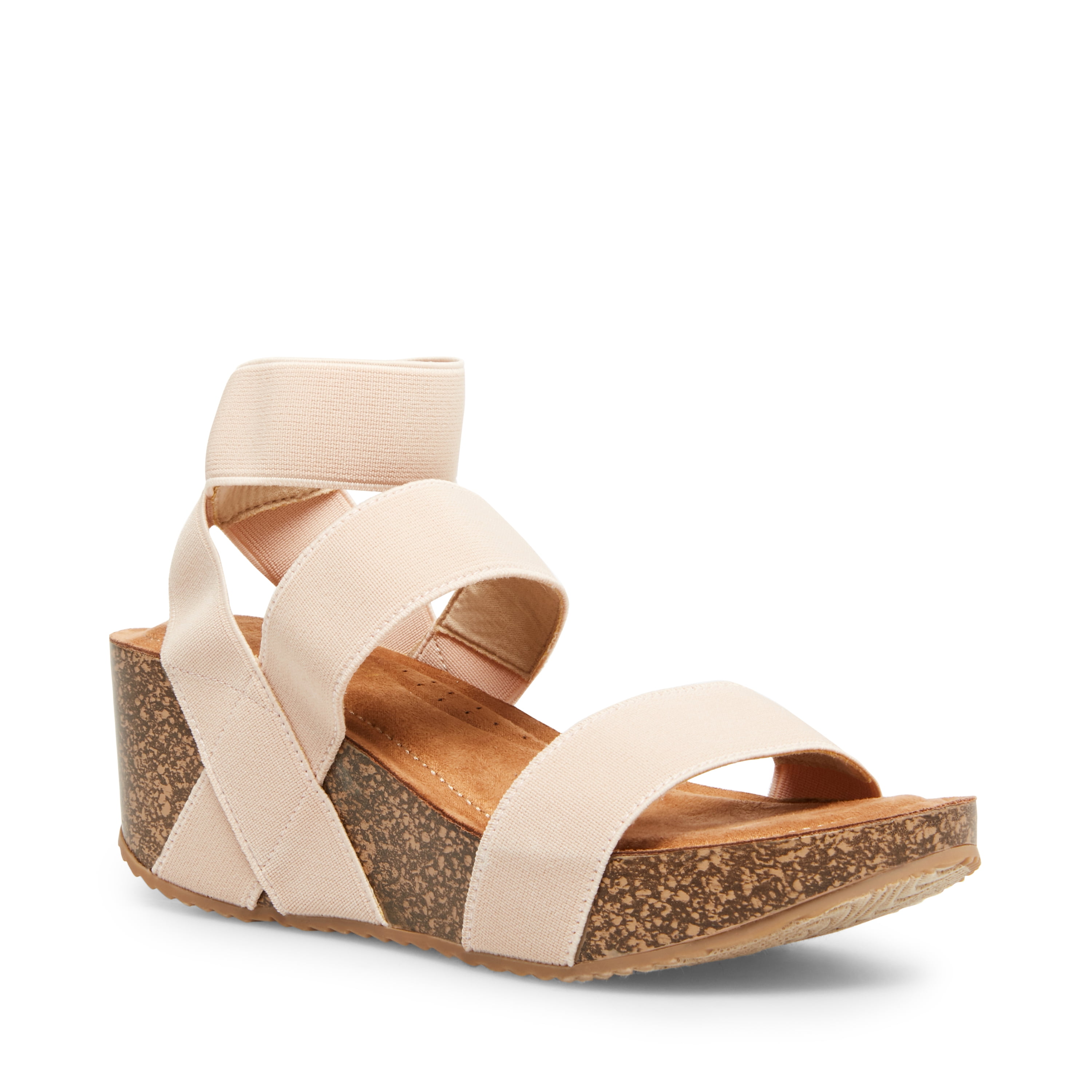 madden girl zoeyy cork wedge sandal