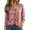 Pink, variant on QSXADF Women's Cardigan Sweaters Cropped Casual Ties Front Knit Tops