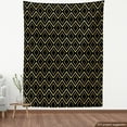 thumbnail image 4 of Ambesonne Abstract Fabric by the Yard, Modern Zigzag Pattern Art, 1 Yard, Pastel Yellow and Black, 4 of 5