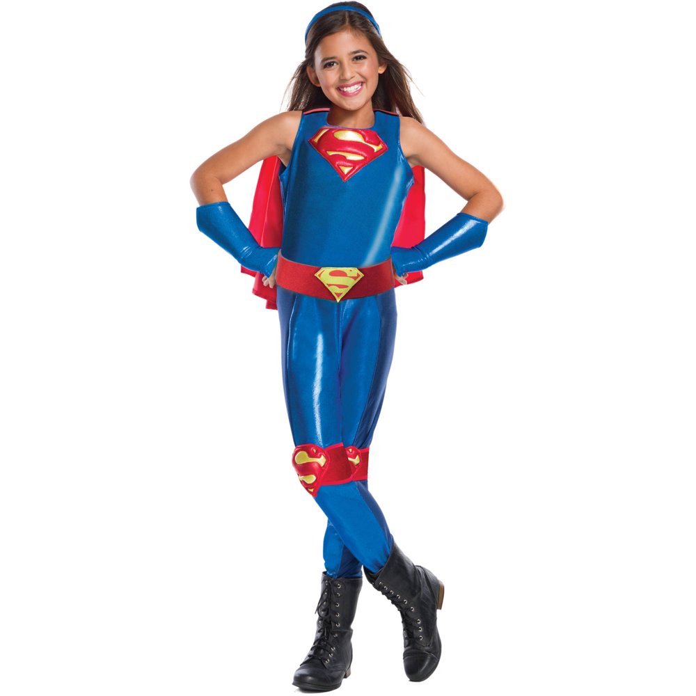 DC Girls Supergirl Child's Costume, Medium (8-10) - Walmart.com ...