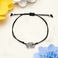 thumbnail image 4 of Estilo étnico Punto de perforación hueca Elefante Tarjeta pulsera de cera de hilo de tejer pulsera, 4 of 6