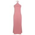 thumbnail image 3 of Sexlip Womens Asymmetrical Neck Slim Mermaid Maxi Dress Elegant Fascinating Wedding Guest Evening Dress Pink M, 3 of 5