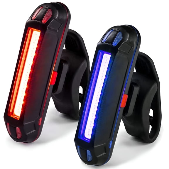 GJX Bike Tail Light (2 Pack),Usb Rechargeable Led Rear Bike Light,Bright Bicycle Rear Cycling Safety Flashlight for Night Riding Bike Lights for Night Riding