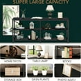 thumbnail image 7 of Rustic Industrial Console Table - 70.9" Long Entryway Table, 3-Tier Sofa Table with X-Back for Living Room, Hallway, Home Office - Durable MDF &amp; Steel, Rustic Brown, 7 of 7