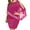 Pink, variant on Wirziis Women's Plus-Size Short Sleeves Dress with Sequin Trim Chiffon Overlay Shoulder Summer Dress for Women Maxi Dress