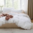 thumbnail image 1 of Juego de fundas de edredón Bedsure, color blanco, tamaño king, 3 piezas, prelavadas, 1 of 9