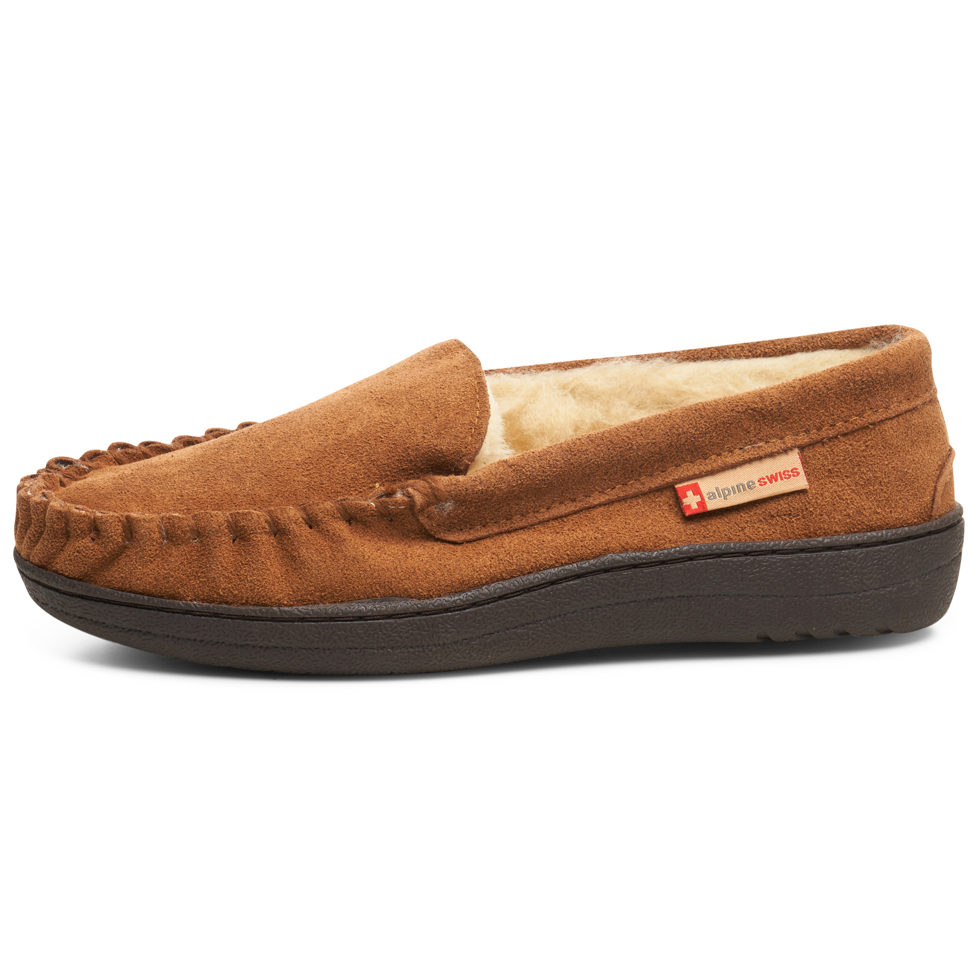 Alpine Swiss Men's Yukon Genuine Suede Moccasin Slipper photo 7