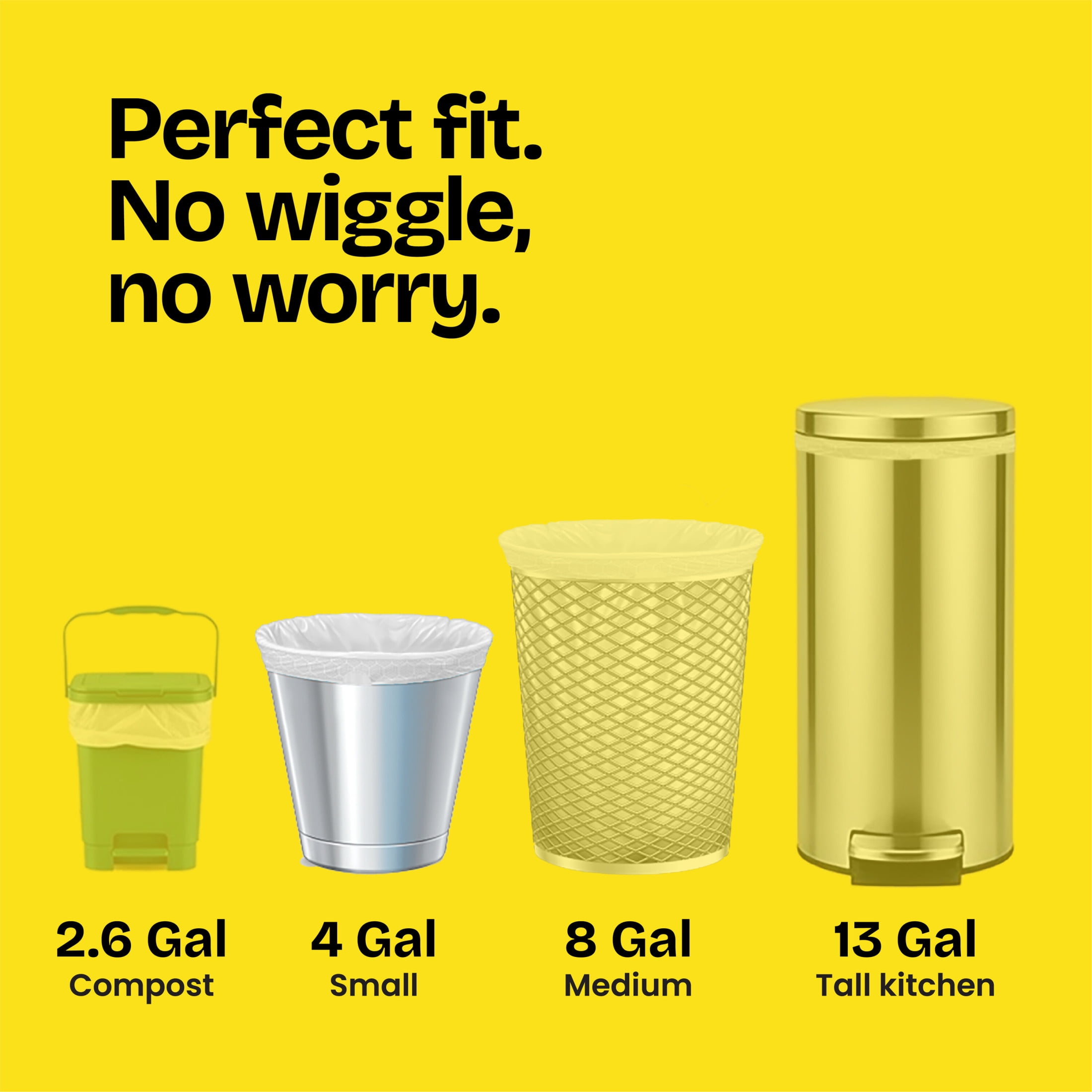Glad 4 Gallon Small Quick Tie Trash Bags, Gain Original Scent, Febreze Freshness, 40 Bags