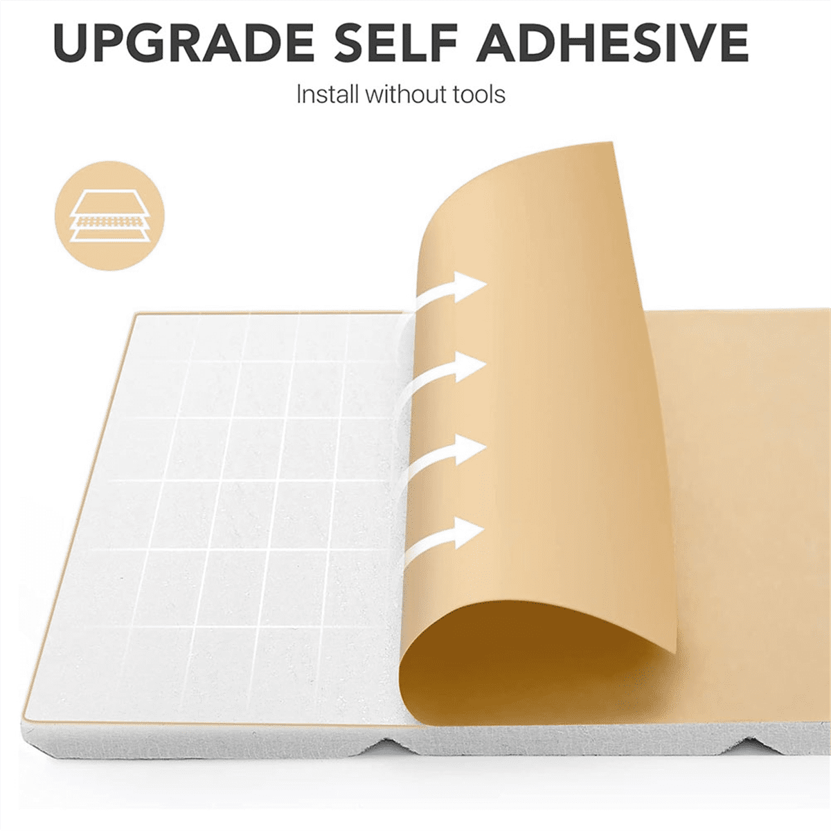 12Pack Acoustic Panels with Self-Adhesive, 12x12x0.4In Sound Proof Foam Panels, Sound Absorbing Tile for Walls White