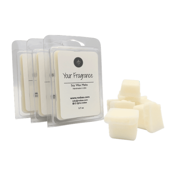 Rosbas, Wax Melts, Egyptian Amber Scented, Natural Soy, 3 Packs, 6 Cubes & 2.50 oz ea., Long-Lasting Freshener, Home and Office, Handmade in the USA