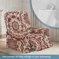 thumbnail image 3 of Jiueut Boho Mandala Print Recliner Covers, Breathable Reclining Chair Covers Stretch Sofa Slipcover wirh Storage Pockets for Home Theater Rooms, 3 of 7
