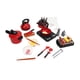 thumbnail image 5 of Juego de simulación de ollas para niños, juego de rol de cocina, juguetes de cocina de plástico imaginativos, color rojo, 5 of 14