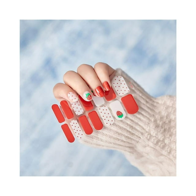 Glitter Nail Stickers Christmas Gift Set - 14pcs Festive Nail Decals for Holiday Celebrations.,Multicolor,A