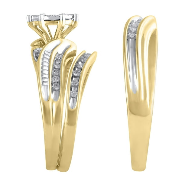 1/4 Ct His & Hers Forever Bride Diamond Trio Set of Bridal