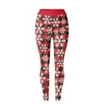thumbnail image 3 of Hfolob Leggings For Women Womens Christmas Snowflake Plaid Print High Waist Compression Lift Fitness Leggings Warm Winter Pants, 3 of 4