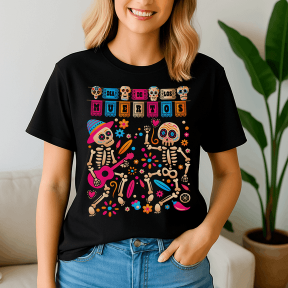 Dia De Los Muertos Day Of The Dead Mexican Skeleton Dancing, Halloween Shirt, Happy Halloween TShirt