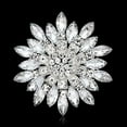 thumbnail image 4 of UDIYO Women Fashion Flower Brooch Crystal Rhinestone Jewelry for Wedding Party Gift, 4 of 7