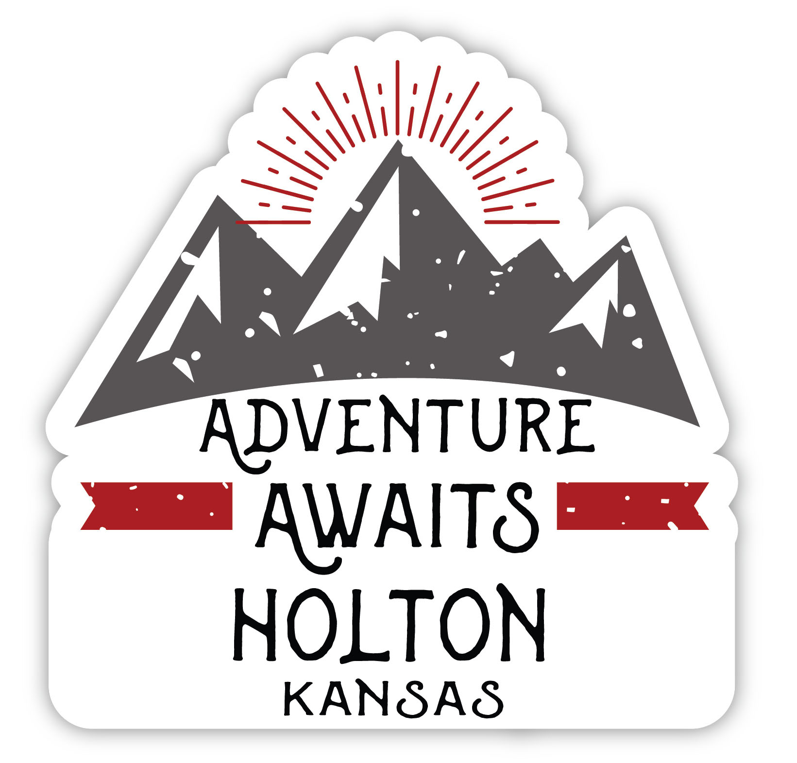 Holton Kansas Souvenir 4Inch Vinyl Decal Sticker Adventure Awaits