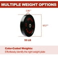 thumbnail image 5 of BalanceFrom Pair of 55LB Black Bumper Plates, 100% Virgin Rubber, Low Odor, 2-Inch Olympic Size, 110LB Total for Weightlifting & Home Gym, 5 of 8