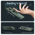 thumbnail image 2 of AUshell for iPhone 14 Case, Slide Camera Window Compatible wth MagSafe Rotating Kickstand Ring Silicone Military-grade Drop Resistant for iPhone 14(6.1" 2022) Magnetic Shockproof Shell, Darkgreen, 2 of 6
