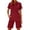 Wine, variant on Tanghaowl Short Sets for Women, Women Casual Summer Shorts Suit Two Piece Outfit With Comfortable Top And Stylish Bottoms Beige M