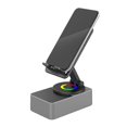thumbnail image 2 of Soporte para Teléfono Móvil en con Elevación y Rotación Soporte para Teléfono Móvil con Altavoz Bluetooth y Altavoz Bluetooth Gris, 2 of 5