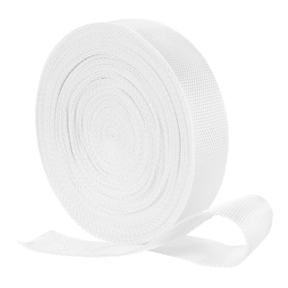 Nylon Webbing Strap, 22 Yards x 1-1/2" Polypropylene Flat Webbing Strap for Repairing DIY Crafting (White)