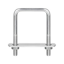 Square U-Bolts 2 Sets 44mm Inner Width 65mm Length M6 304 Stainless Steel U Clamp Bolt