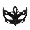 thumbnail image 2 of Xfvqtps Mardi Gras Mask for Women Masquerade Masks Half Face Glitter Sequin Carnival Mask for Makeup Performance Ball Party Black, 2 of 6