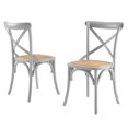 thumbnail image 1 of Side Dining Chair, Set of 2, Wood, Light Grey Gray, Modern Contemporary Urban Design, Kitchen Room Cafe Bistro Restaurant Hospitality, 1 of 8