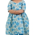 thumbnail image 6 of Ahhaaaa Kids Ethnic Cotton Floral Print Anarkali Kurti and Soild Pant For Girls, 6 of 10