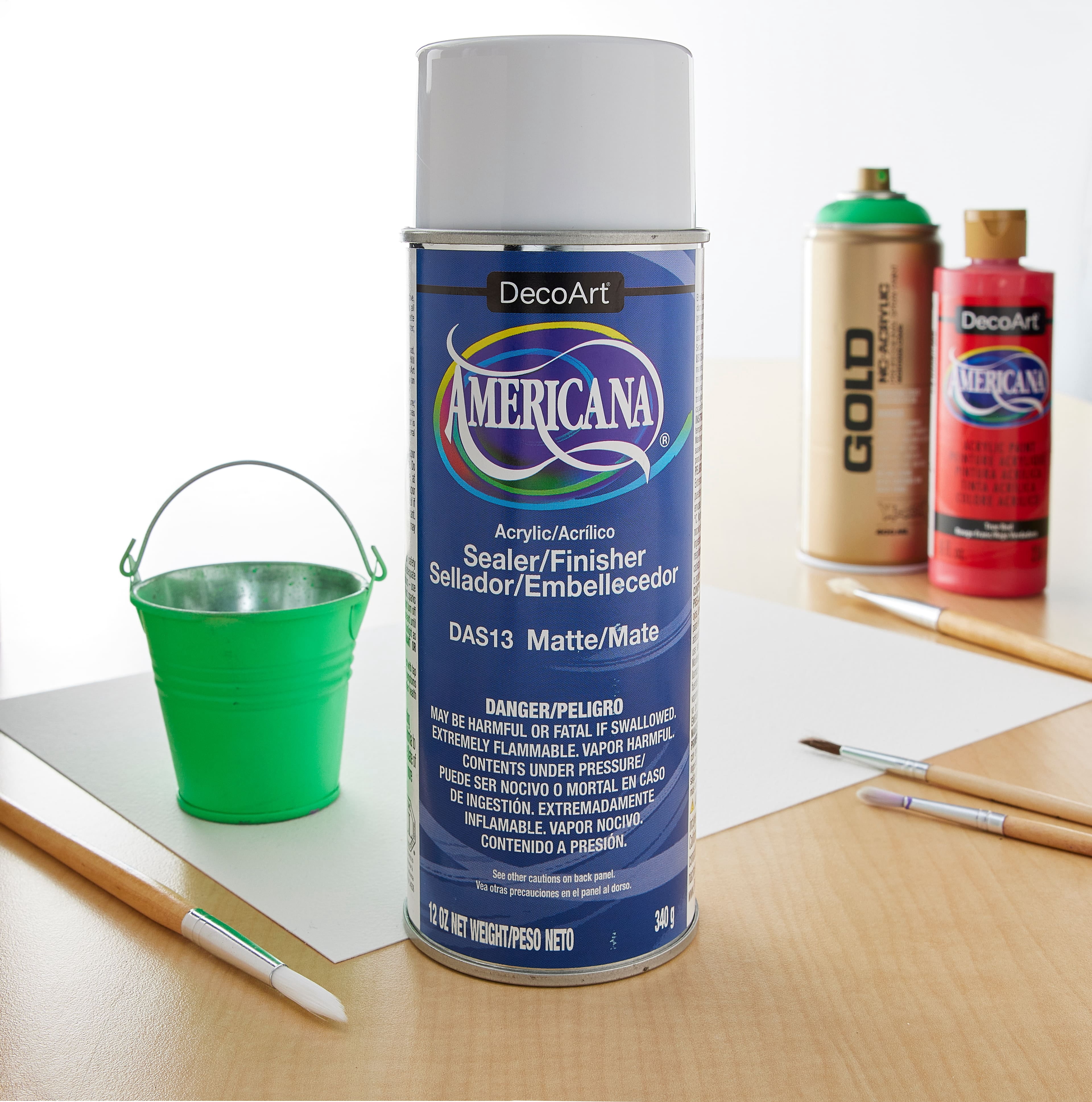 DecoArt Americana Matte Acrylic Spray Sealer & Finisher, 12 Pack