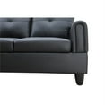 thumbnail image 4 of Lifestyle Furniture 3 Piece Genuine Leather Living Room Set,Living Room Furniture Modern Style Couch with Red&Black, 4 of 9